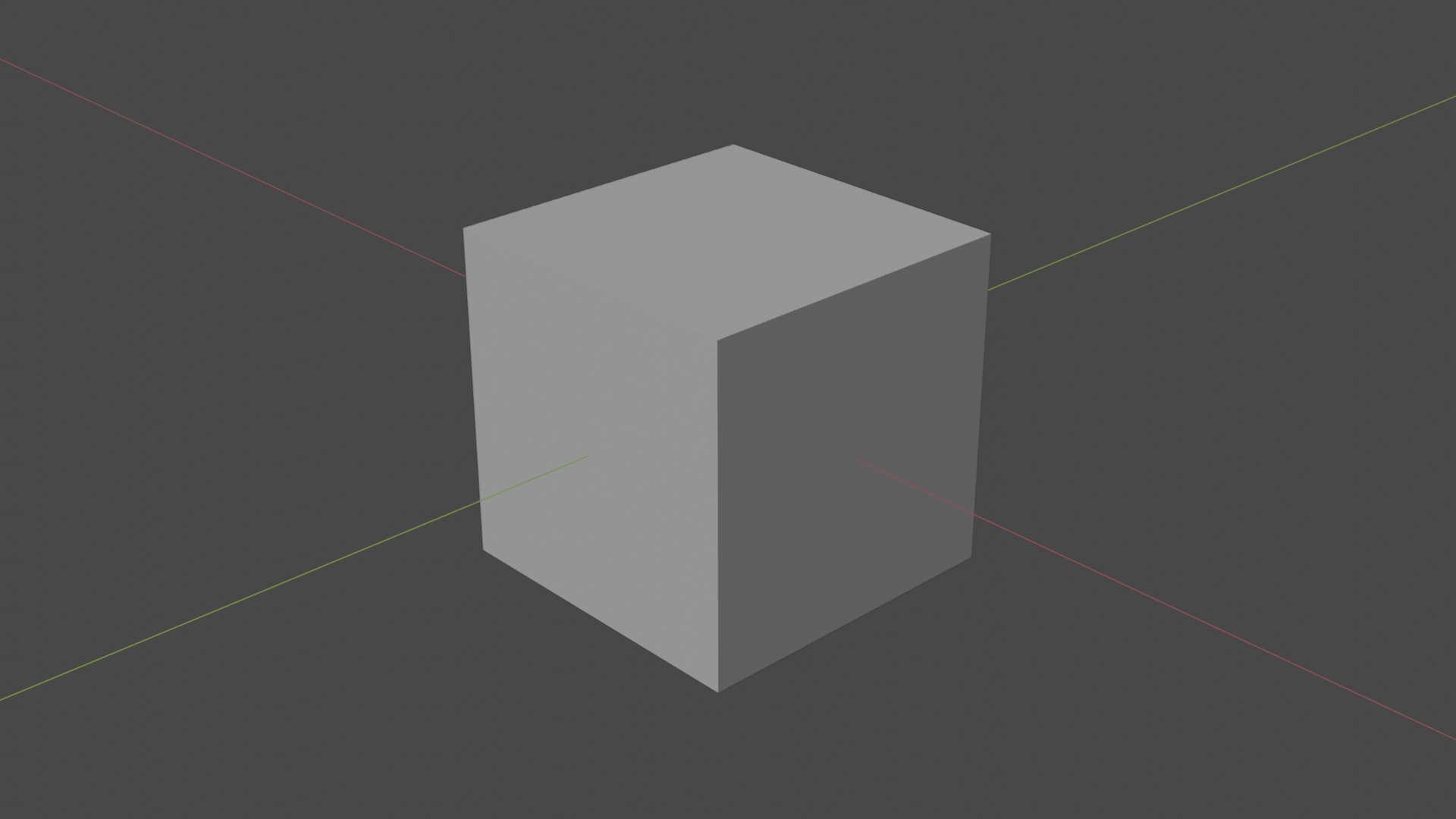 CG render of Blender's default cube, vertex painted